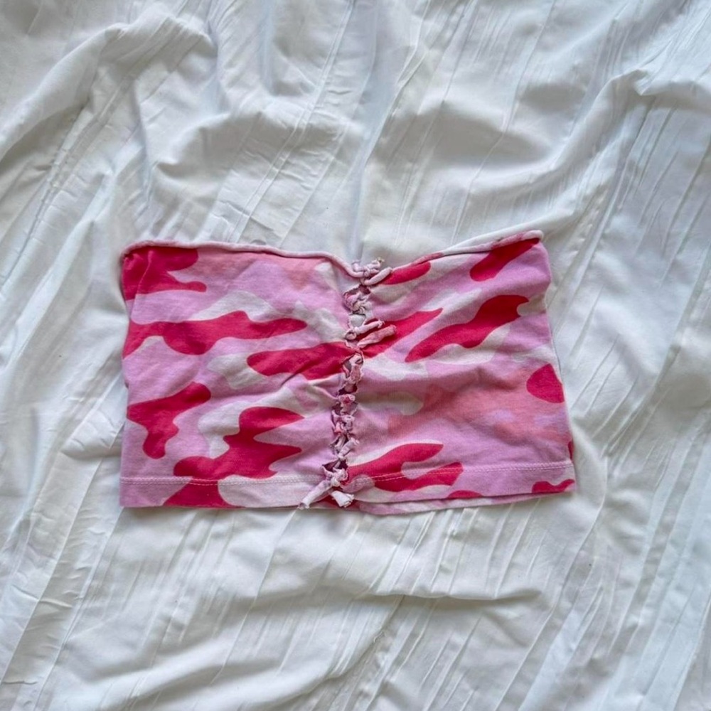 Pink Camo Tube Top